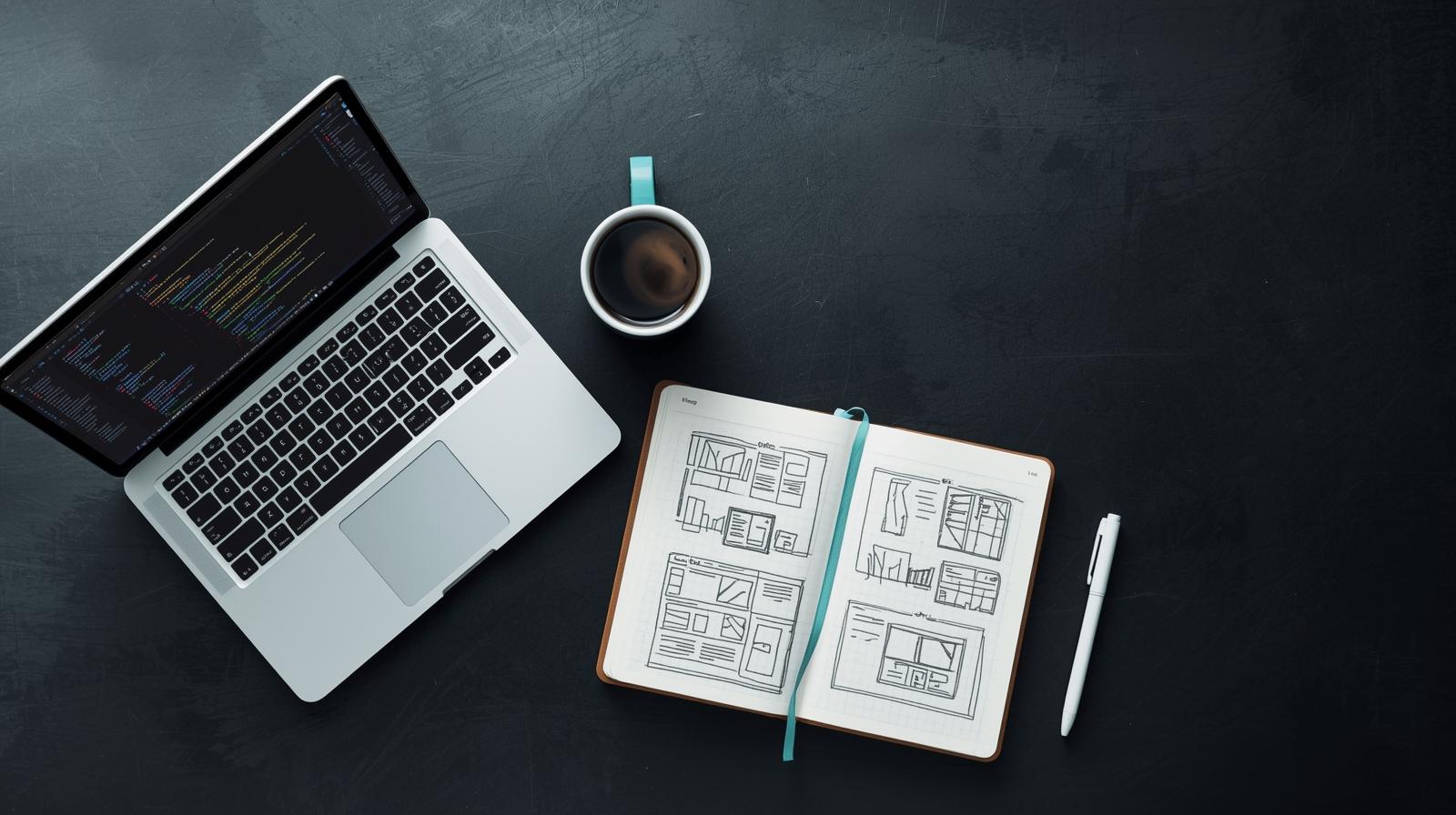 MacBook with code editor - Workplace | Genizi