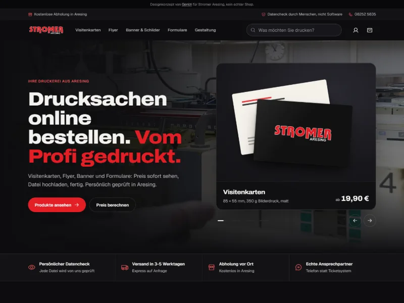 Stromer Druckshop – Genizi Konzeptprojekt