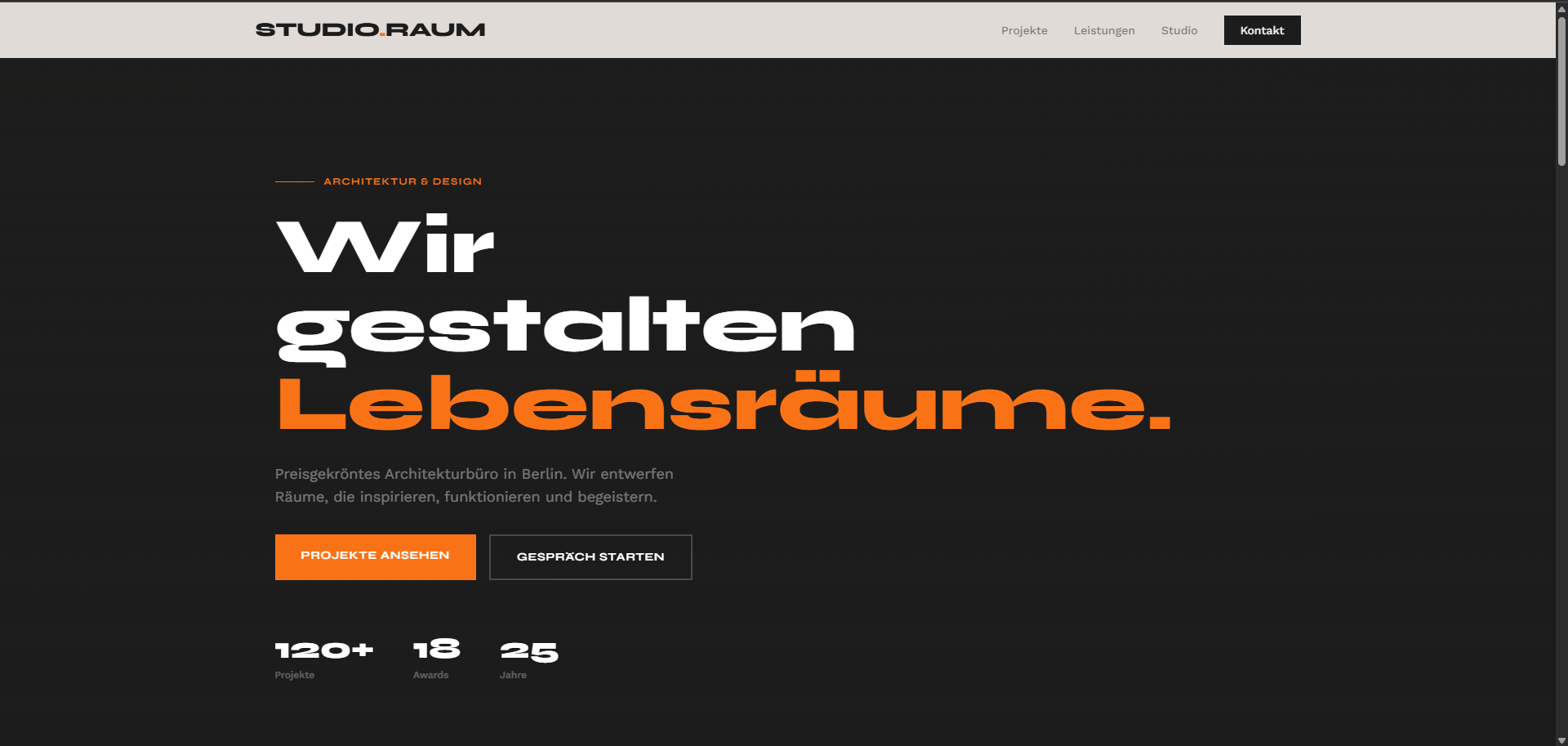STUDIO.RAUM Website